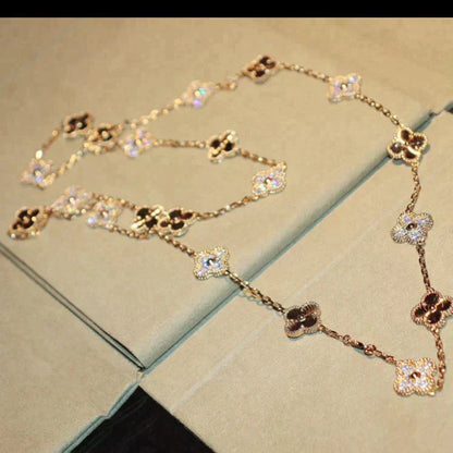 [Renovia Jewelry]CLOVER 20 MOTIFS LASER DIAMOND NECKLACE