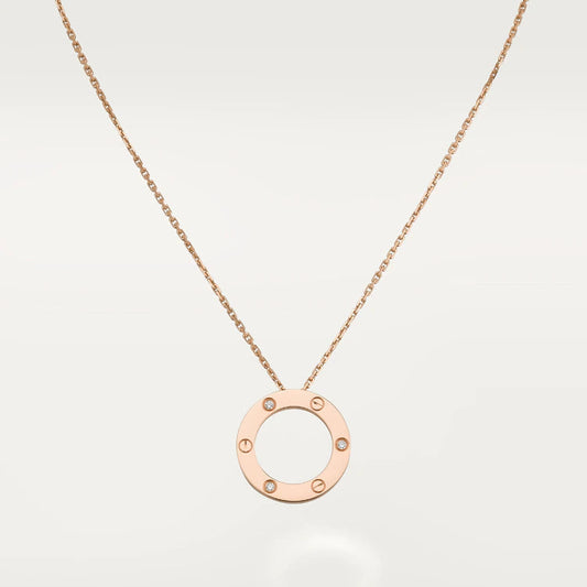 [Renovia Jewelry]LOVE NECKLACE 16MM 3 DIAMONDS
