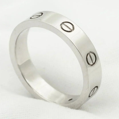 [Renovia Jewelry]LOVE RING 4MM 1 DIAMOND SILVER