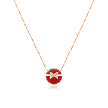 [Renovia Jewelry]JEUX DE ROSE GOLD DIAMOND NECKLACE