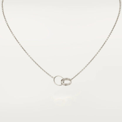 [Renovia Jewelry]LOVE NECKLACE PINK GOLD AND SILVER