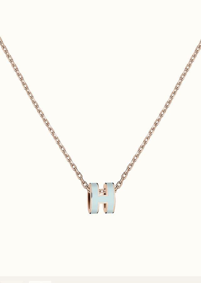 [Renovia Jewelry]POP H LIGHT BLUE NECKLACE